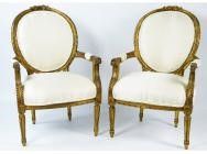 French fauteuils Louis XVI Period - 18th Century - SOLD