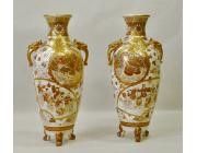 Pair of Antique Satsuma Vases